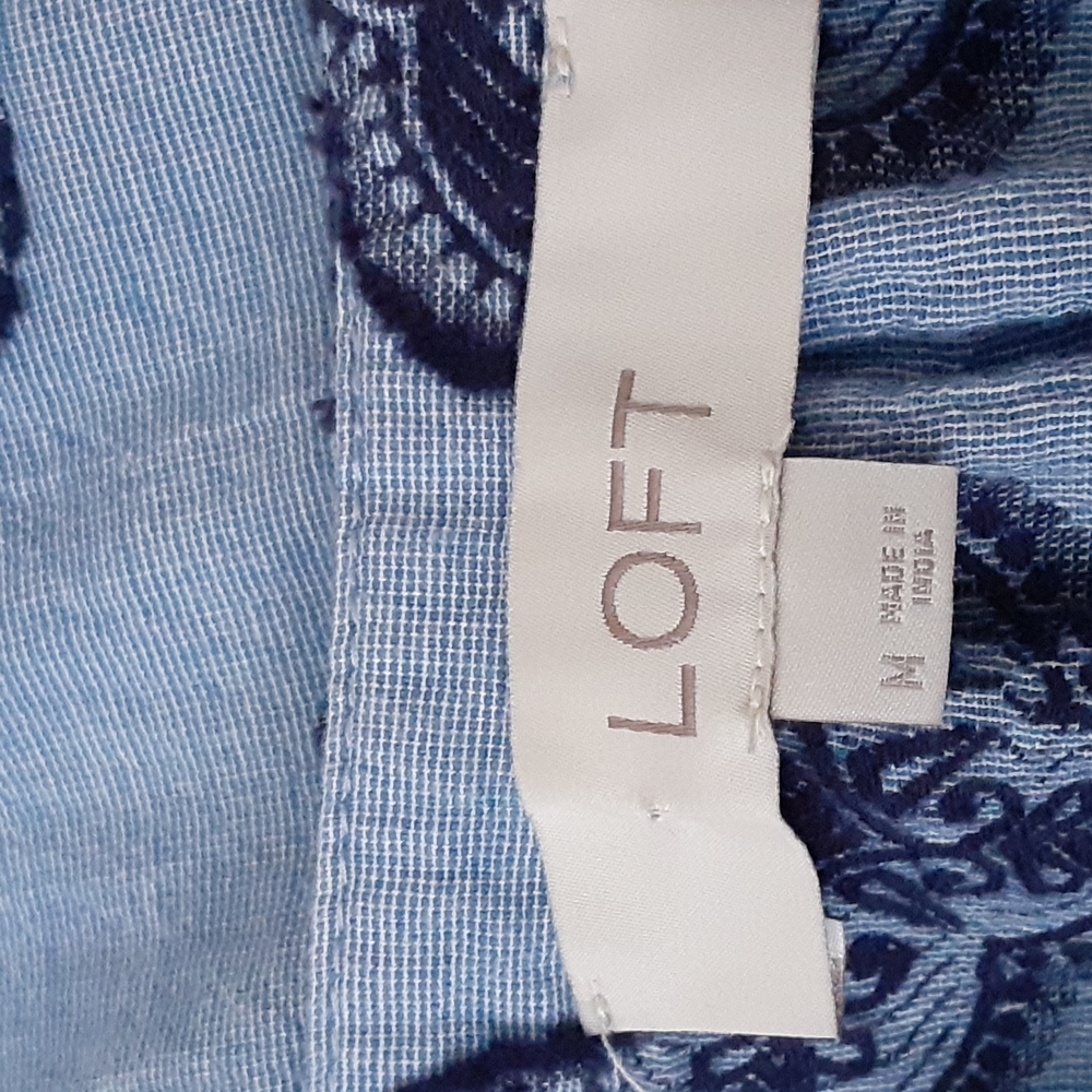 Loft Long Sleeve Printed Button Down Shirt - Picture 6 of 8